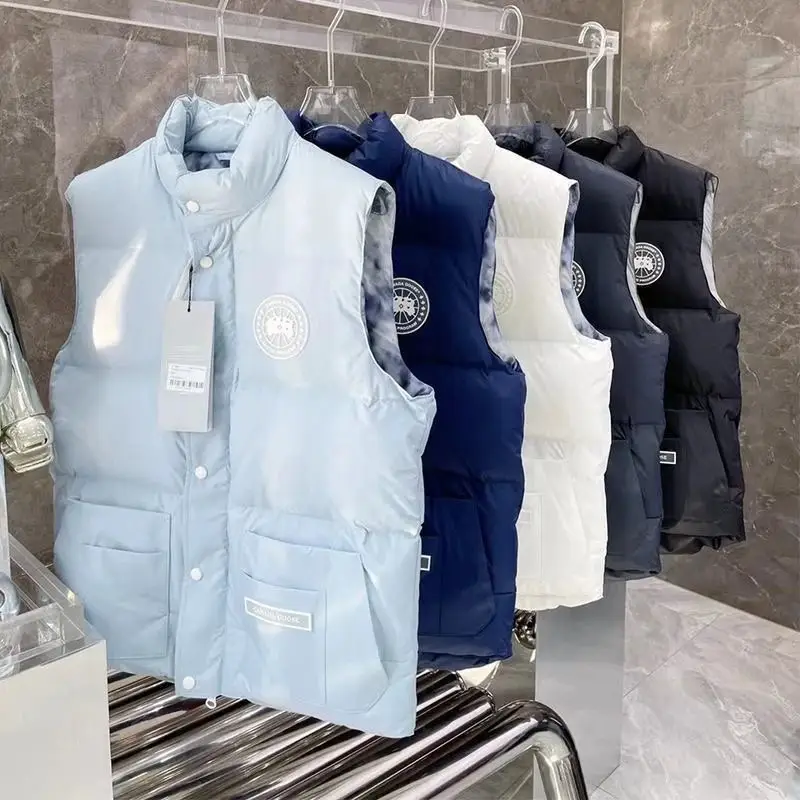 羽绒服马甲男大鹅背心北极光冰川白标保暖冬季外套女百搭新款加厚