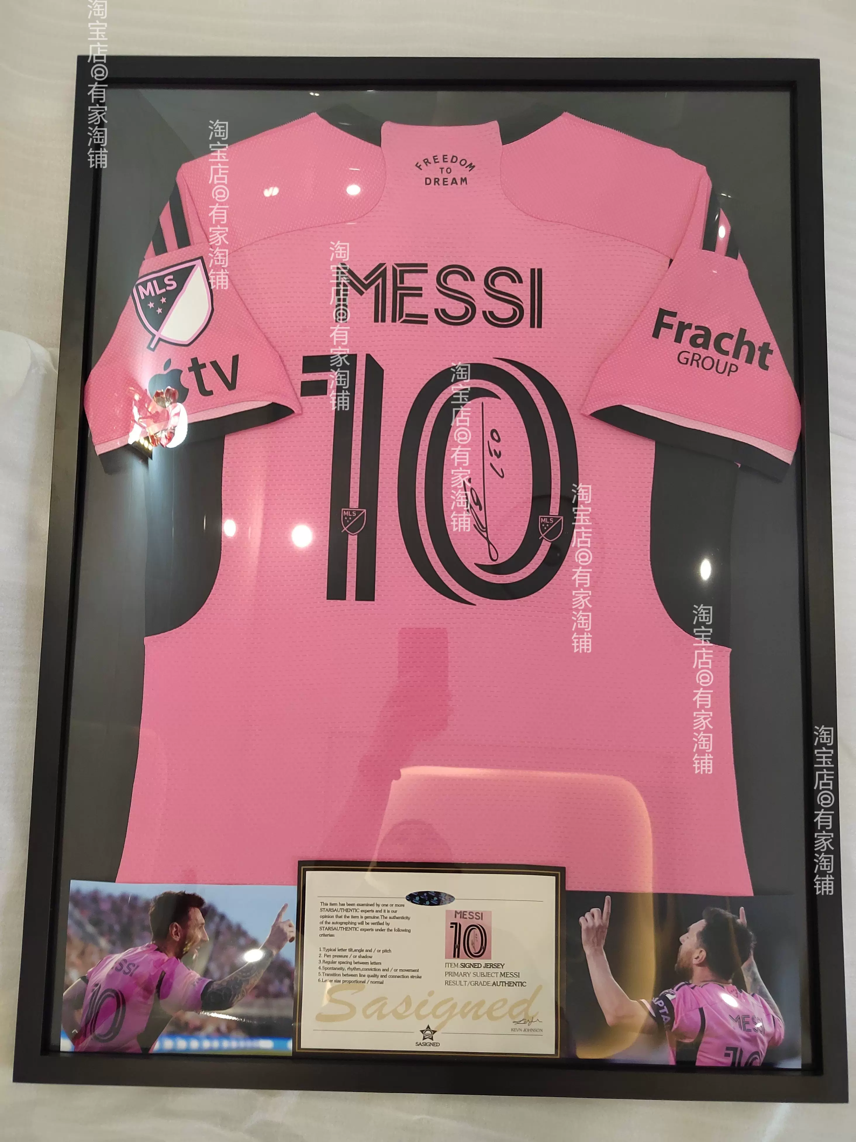 【Includes Jersey】Messi Miami Signed Jersey Framed in Photo Frame Jersey Framing Collection Birthday Gift