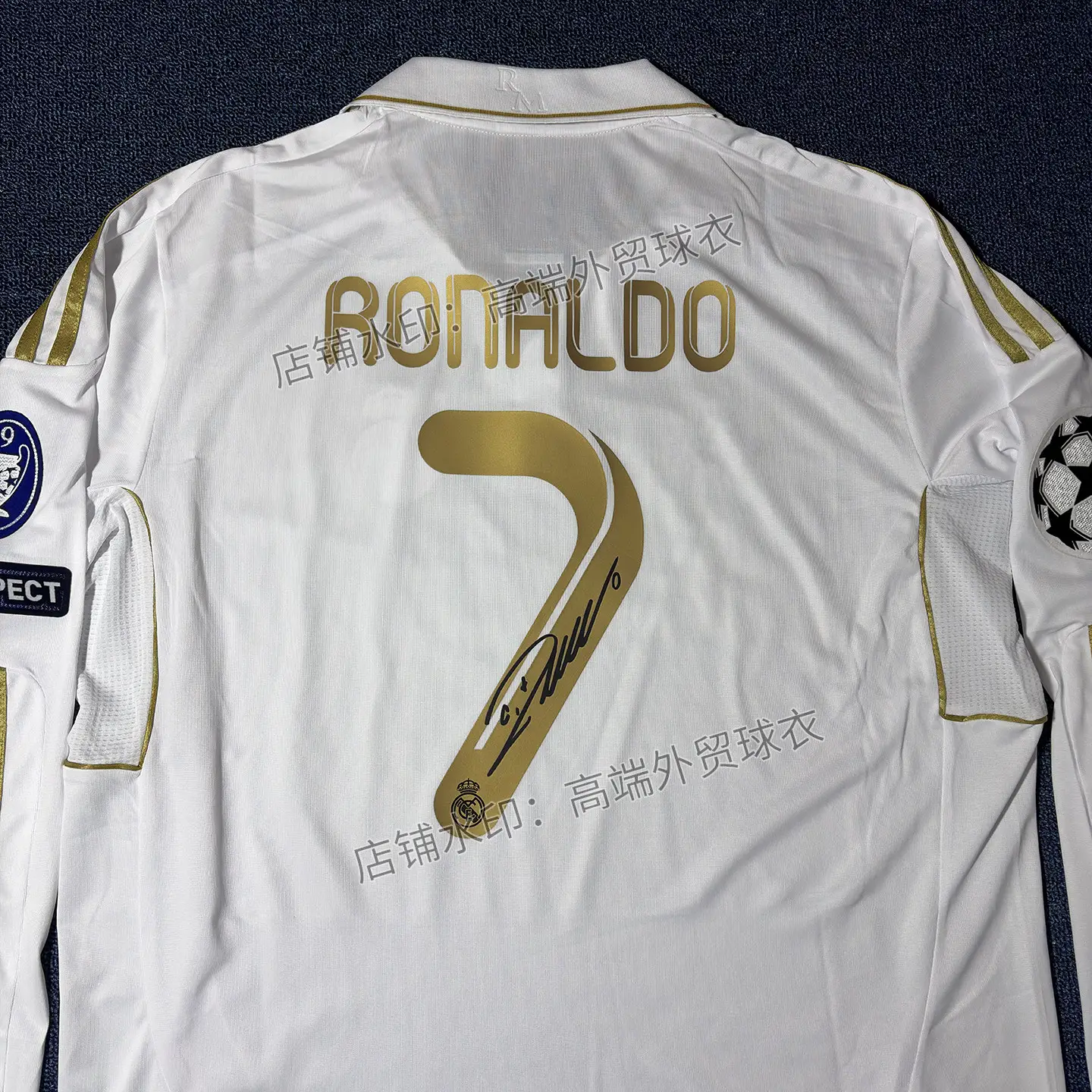 1112 Real Madrid Home Jersey Cristiano Ronaldo No. 7 Signed Version Retro Football Jersey Fan Version Can Be Framed for Collection