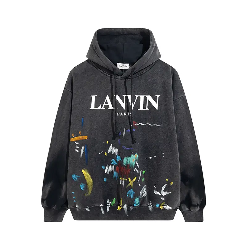 2022 Autumn and Winter American Trendy Brand Gallery Dept Letter Splash Ink Printing Men's and Women's Hooded Sweatshirts Drop Shipping