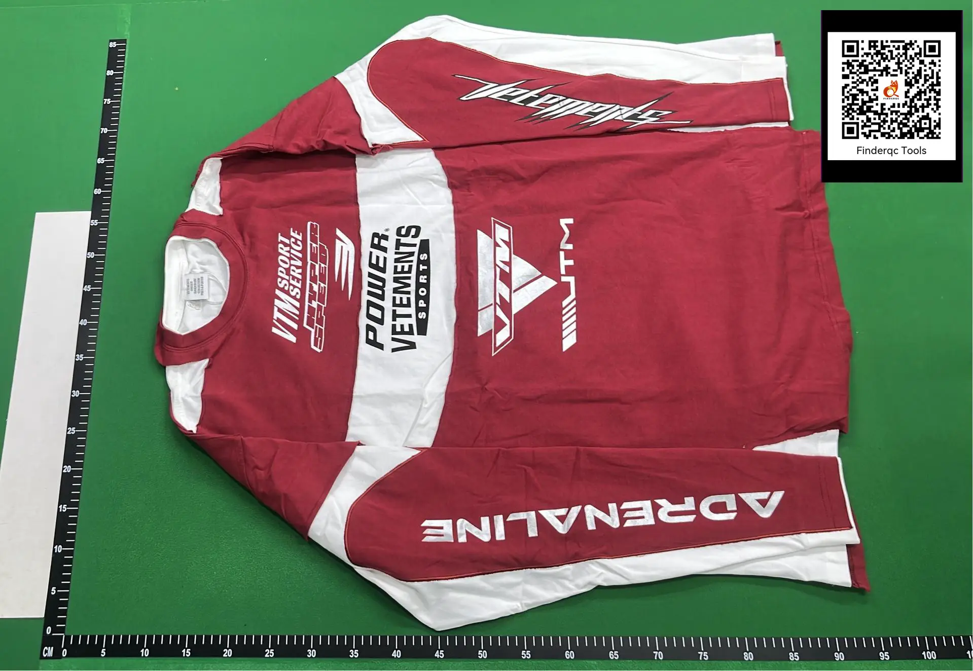 VTM racing element destroyed Long sleeves pullover Patchwork Fake Two-Piece Print Embroider Casual Sweatshirt for men and women
