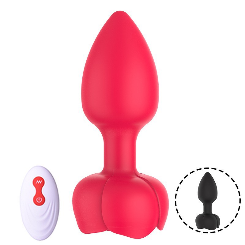 Cross-border new Luminous anal plug 10-frequency wireless remote control men and women share adult sex toys factory wholesale delivery