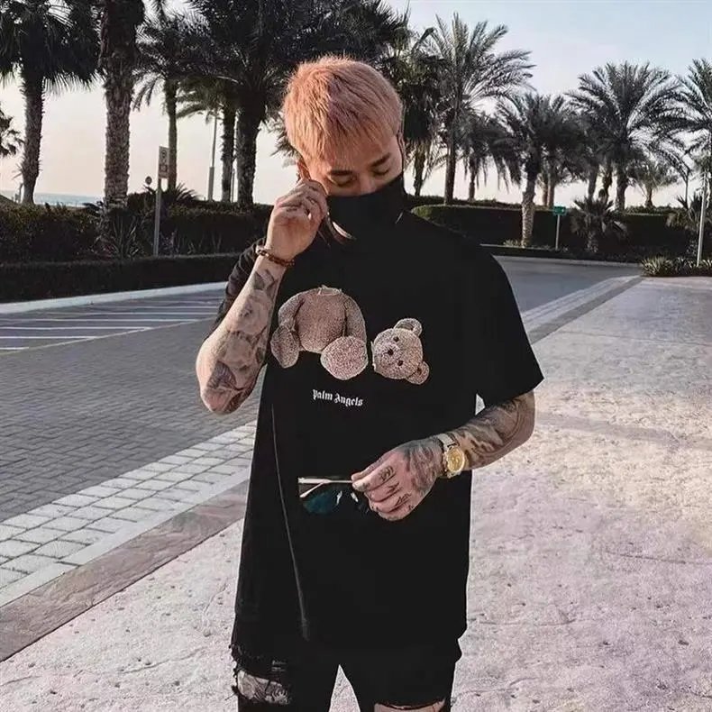 Palm Angels Bear T-Shirt Foto QC de WEIDIAN na Qualit.ly