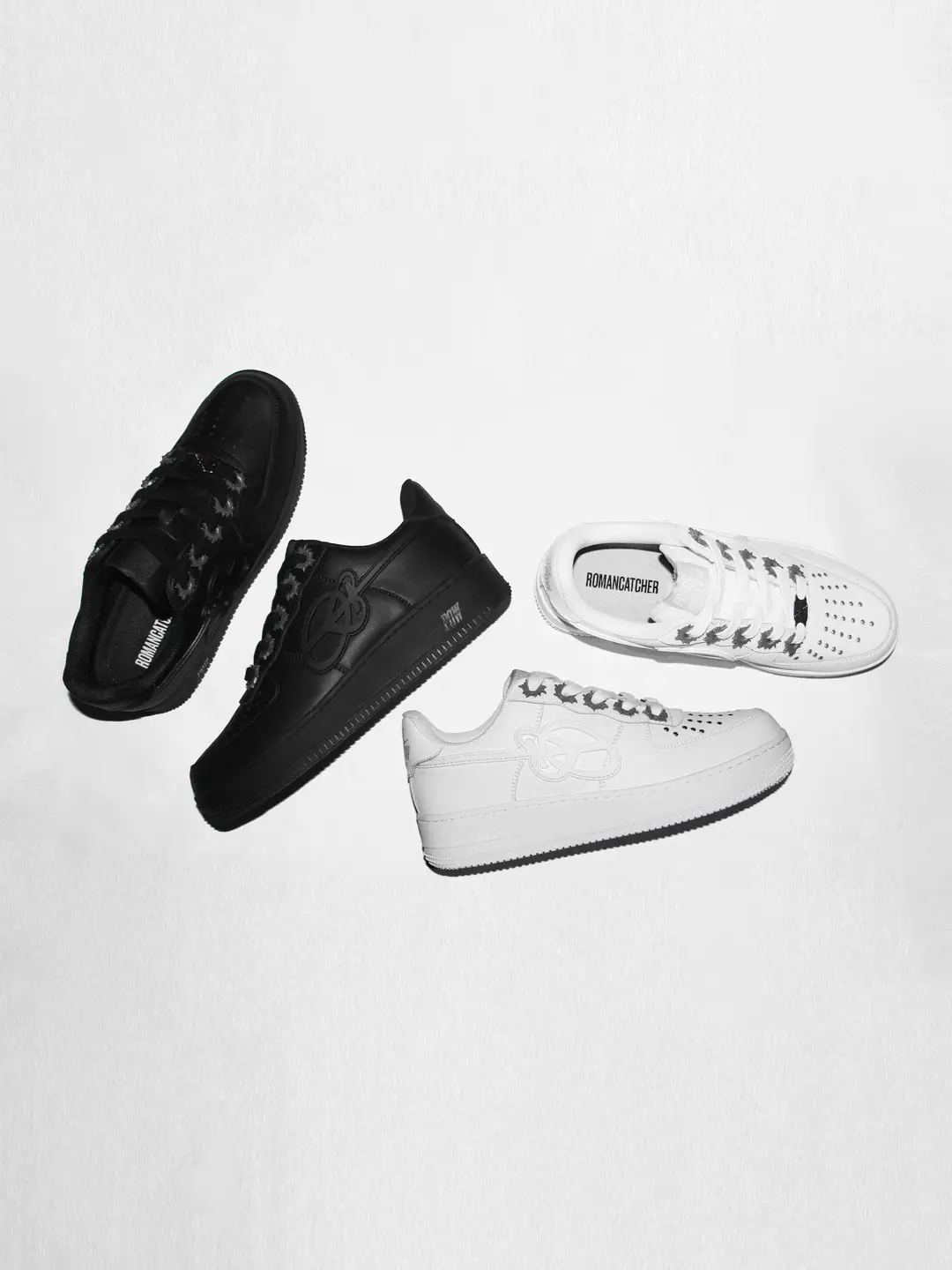 Roman Kaiser Pow Force Genuine Leather Bullet Hole Air Force Sneakers
