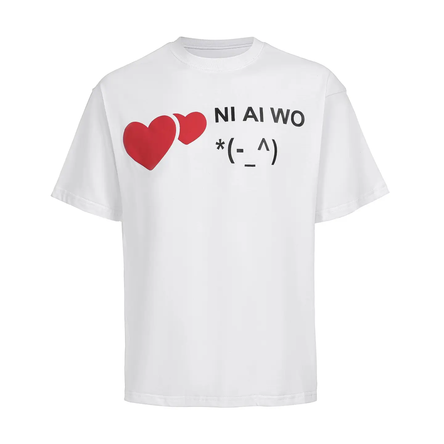 NOTHINGNESSWORLD 24SS' I love you' concept design cotton loose couple short sleeve TEE-NOTHINGNESS WORLD