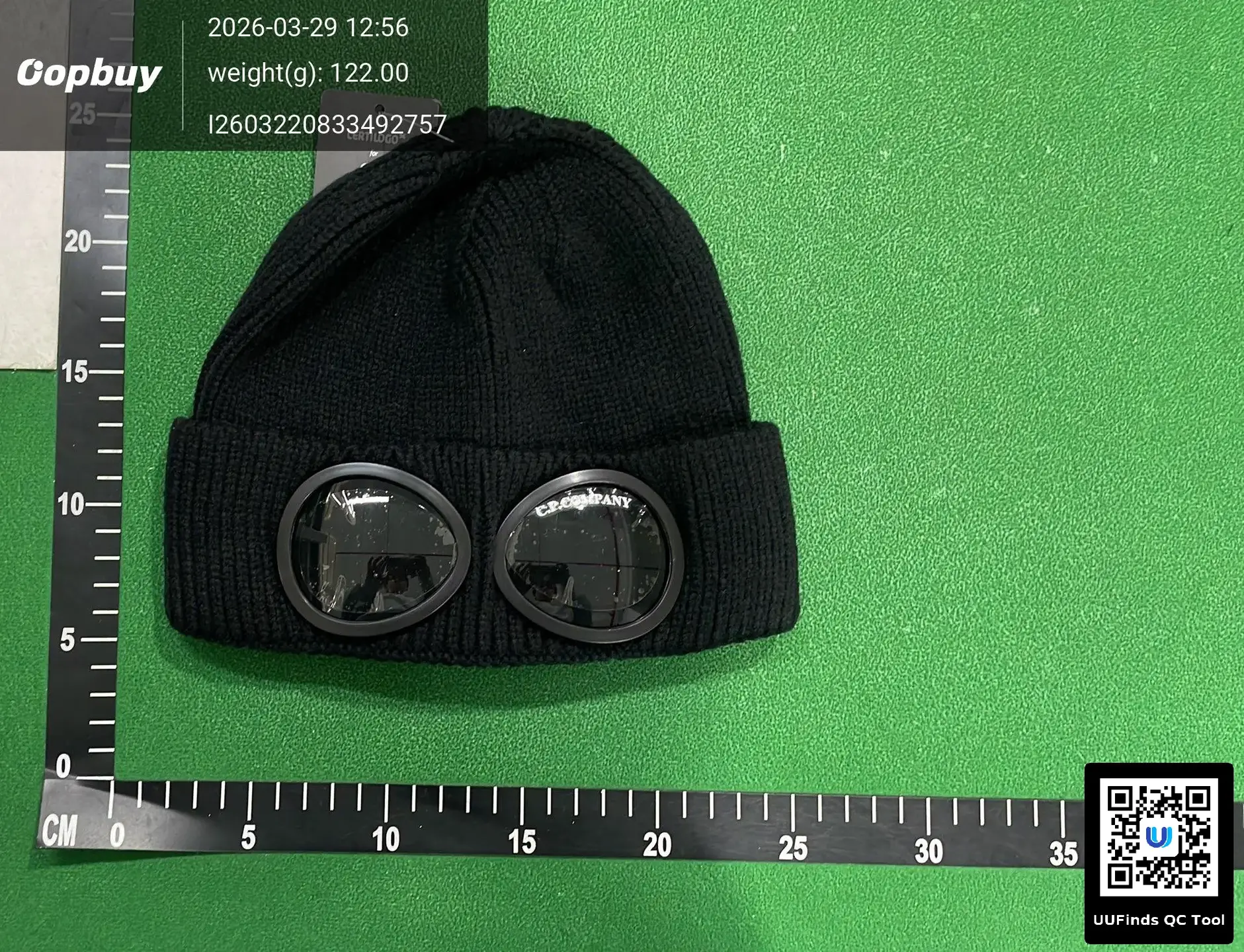CP Company Goggle Beanie Black