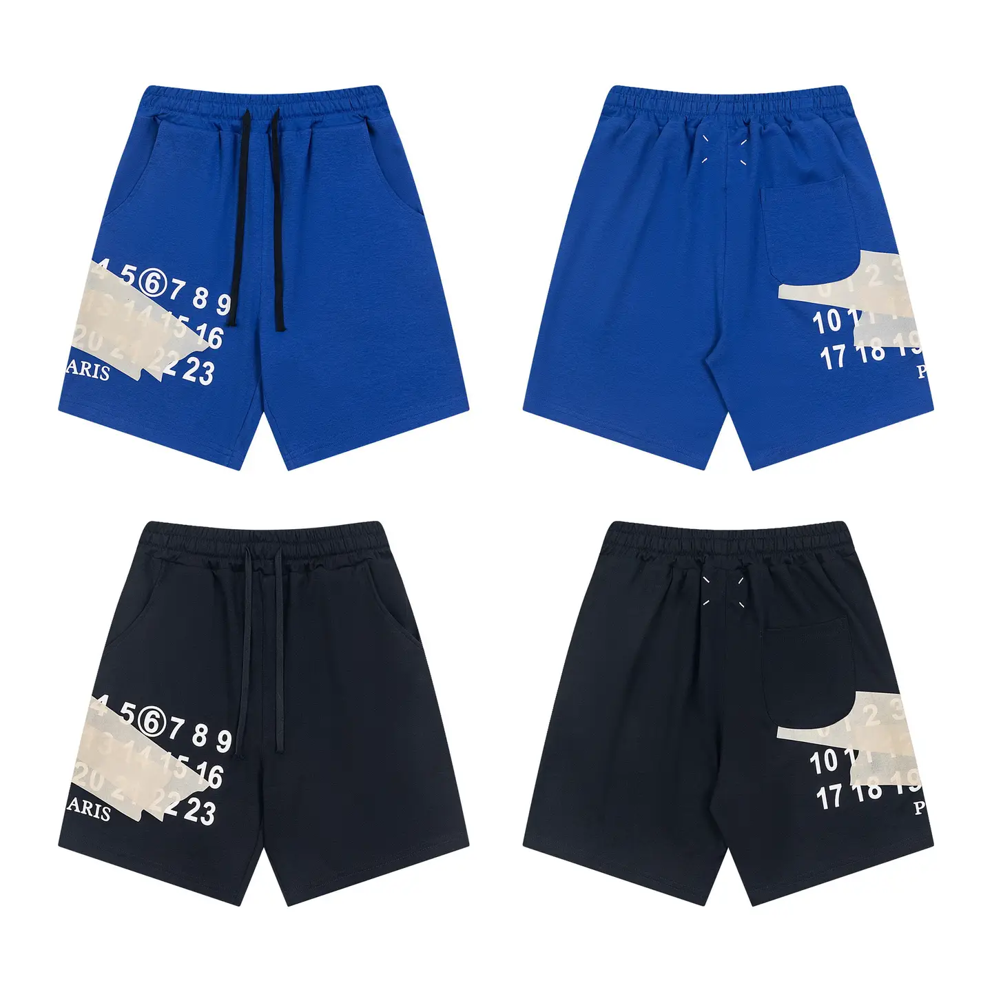 Maison Margiela 24Ss Margiela Mm6 Digital Pattern Printed Embroidered Casual Shorts Five-Quarter Pants