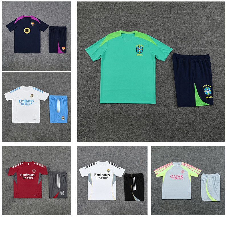 New Real Madrid Barcelona Brazil Arsenal Chelsea Children's and Adult Summer Training Short-Sleeved Suit Jersey Football Uniform QC-foto från 1688 på Qualit.ly