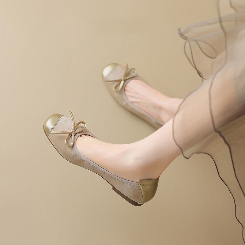French-Style Elegant Egg Roll Single Shoes for Women, 2026 New Summer Sandals, Flat Ballet Shoes, Soft Sole Slip-Ons