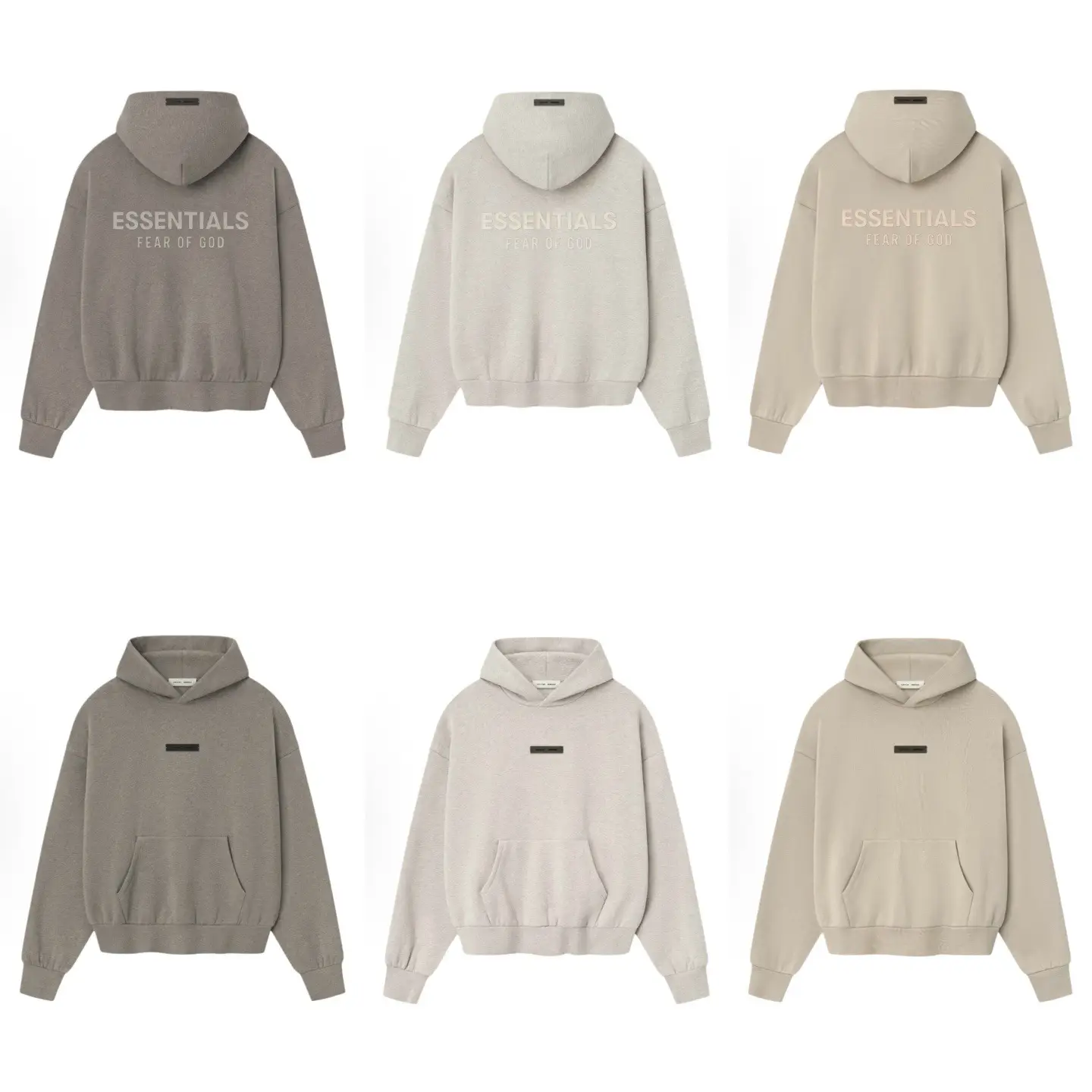 Cross-Border Export Top Version European and American Trendy Brand Flocking Fog Multi-Thread Essentials Men's and Women's Tops of the Same Style