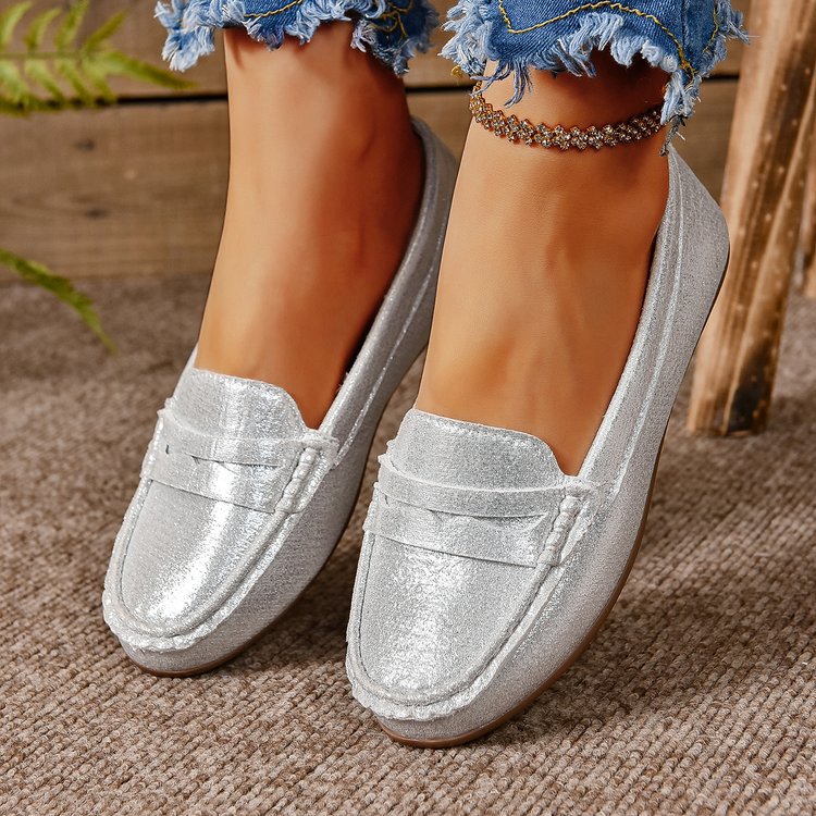 Flat Shoes 2024 New Four Seasons Light Casual Shoes Fashion Lazy Slip-on Women's Shoes Round Head Women's Single Shoes