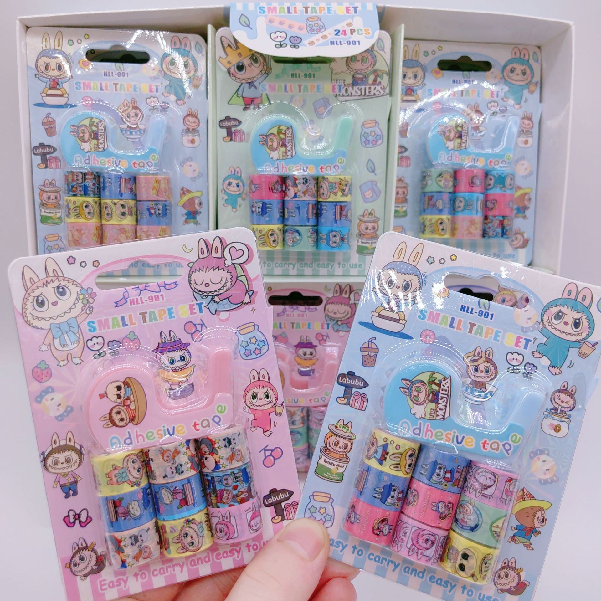 New Foreign Trade Labu Capibara Mini Tape 9-Roll Sticker Set Small Gift