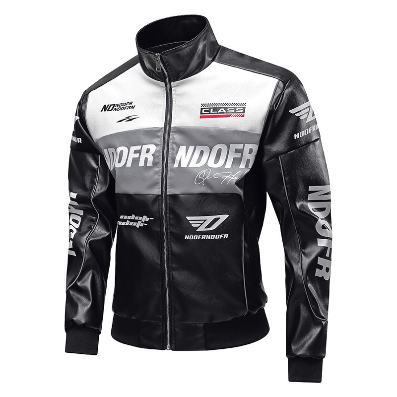New Style Leather Jacket Men's Motorcycle Leather Jacket Japanese Style Loose Fashion Flying Leather Jacket plus size Men's Embroidered Leather Jacket for Men