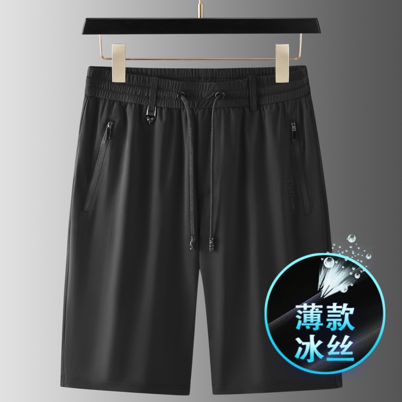 Ice Silk Quick-drying Men's Beach Pants Summer Thin Work Shorts Loose Casual Shorts Men's Running Sports 35
