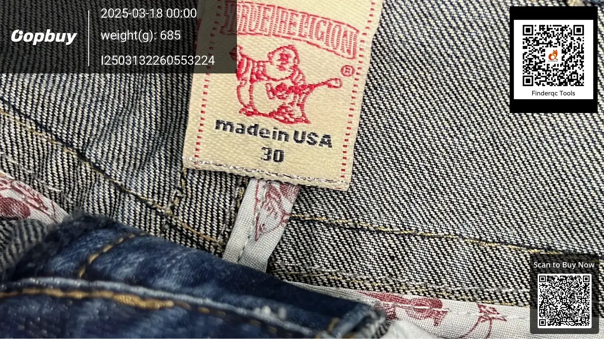 American Fashion Trendy Brand Religious Jeans Maitreya Buddha Large Size White Thick Line Men's Straight Casual Pants