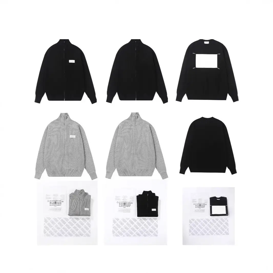 MM6 Cross Border Margiela high quality Cardigan Sweater Men's Autumn and Winter Lazy Style Coat Loose Women's Wool Knitwear