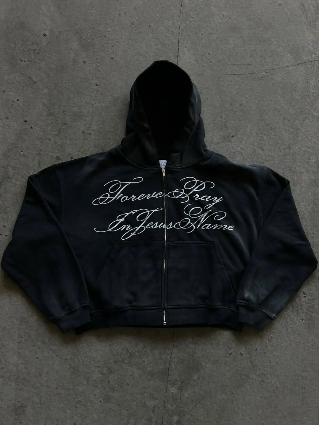 Foreign Trade 2025 New Dark Style Letter Printed Punk Hoodie for Men and Women Loose American Retro Sweatshirt Wholesale