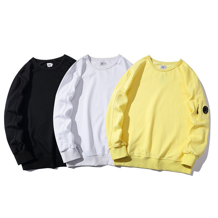 Factory direct wholesale autumn and winter new fashion brand men's and women's couples round CP lens terry pullover sweater coat