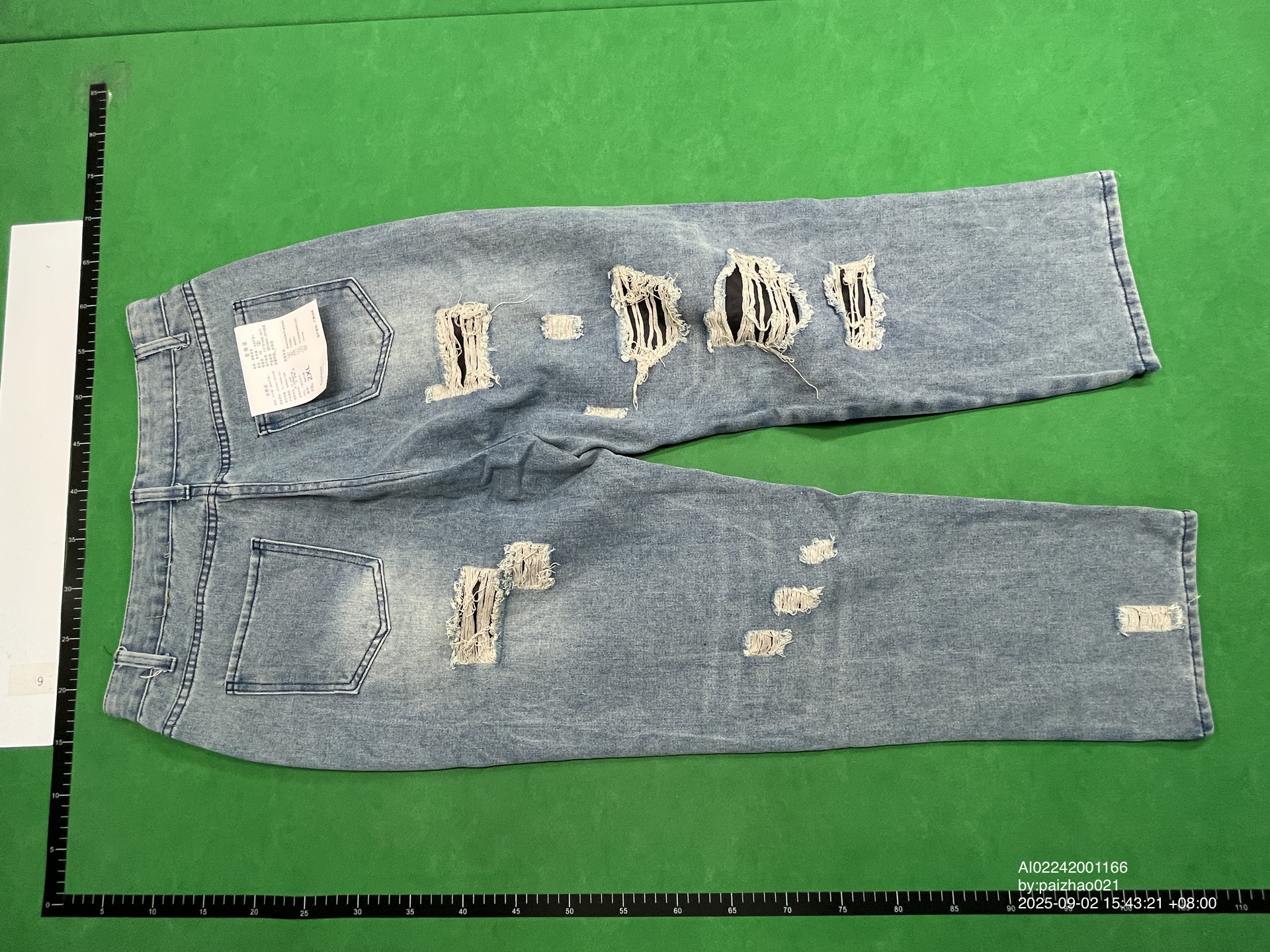 Ripped Distressed Jeans for Men, Summer Thin Style, American Vintage Design, Niche High Street Straight-Leg Pants QC