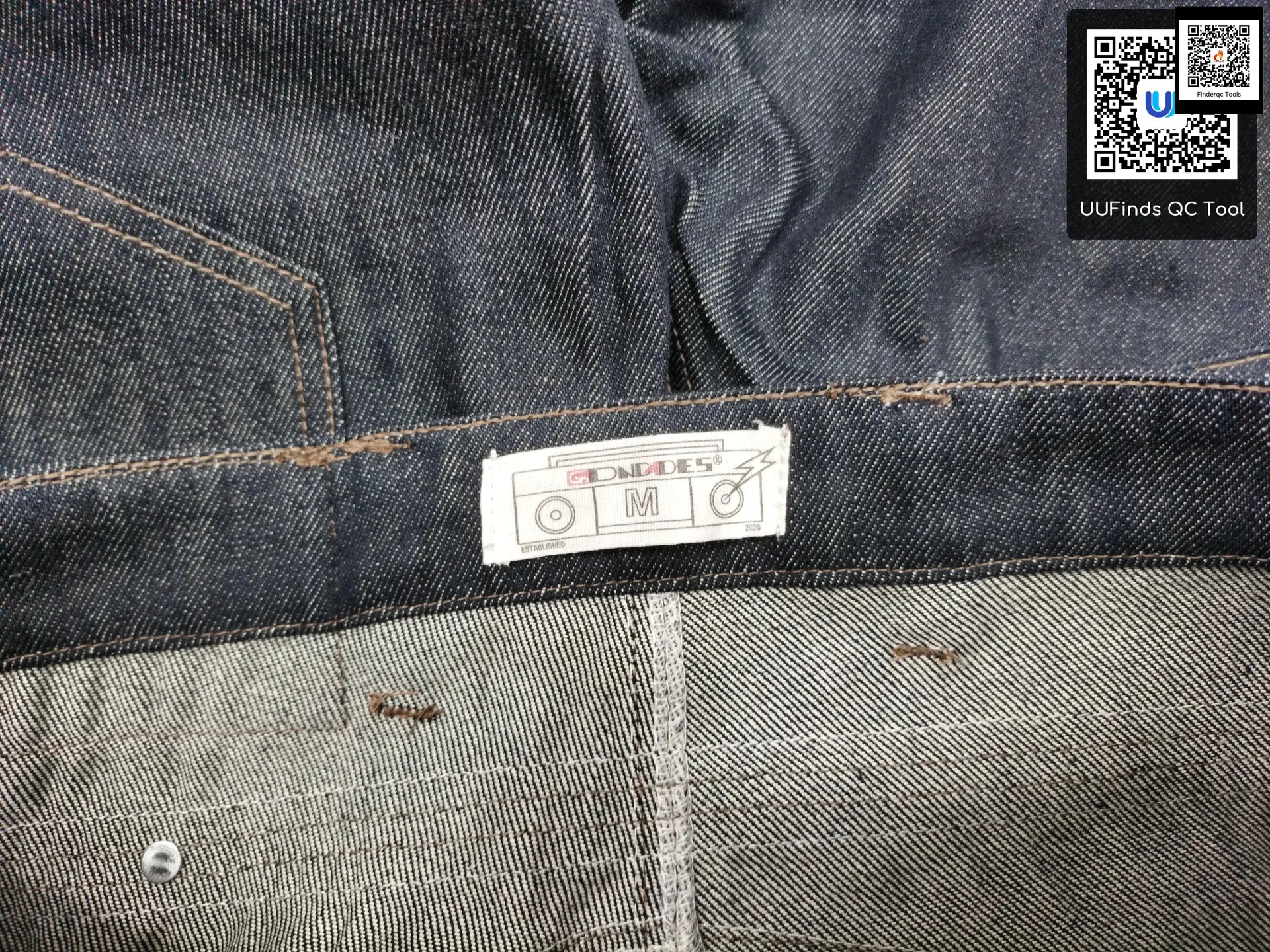 Dnd4des Original Design XINGX Rivet Suede Patchwork Denim Original Cattle Cropped Loose Shorts Denim Middle Pants