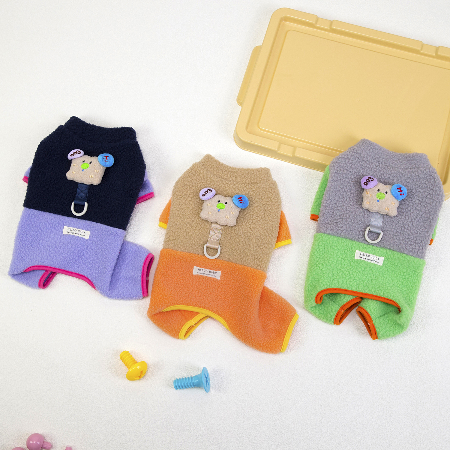 Pet Clothes Autumn and Winter Dog Clothes Fleece-Lined and Thickeneded New Pet Clothing 25 Lamb Splicing Four-Legged Fleece