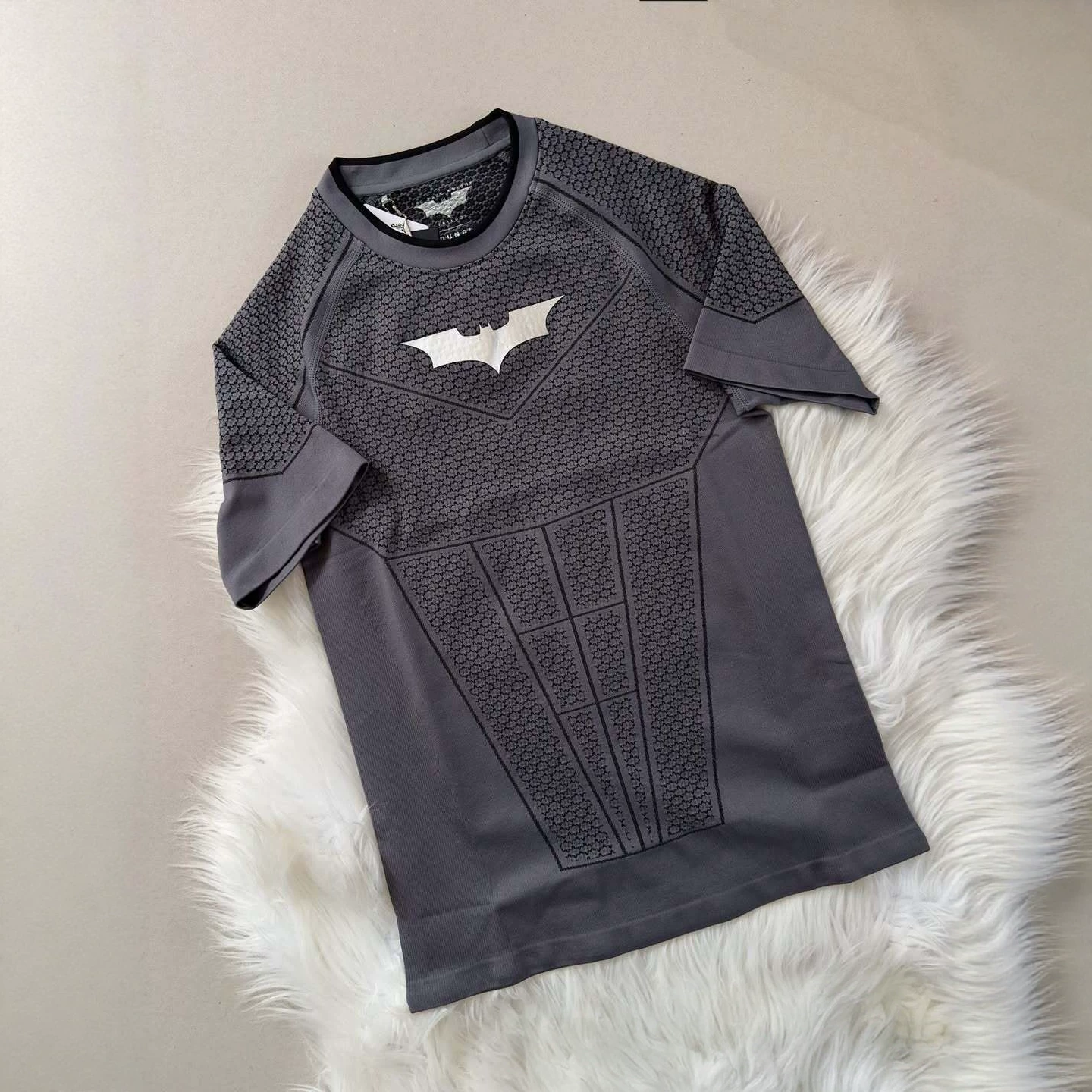 Youngla Co-Branded Batman Bodysuit Quick-Drying Compression Short-Sleeved T-Shirt Men's Muscle Fitness Clothing Sports Training Clothing