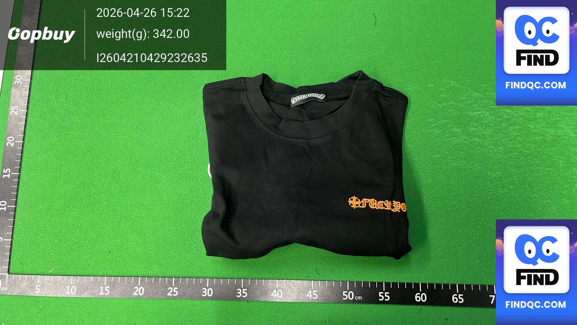 Version Chrome 24Ss New Chrome Hearts Colorful Leather Cross Contrast Short-Sleeved T-Shirt — QC-Foto 3