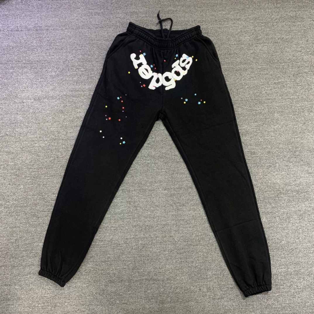 Young Thug Celebrity Collaboration Sp5Der 555555 Pants Flame Sports Pants