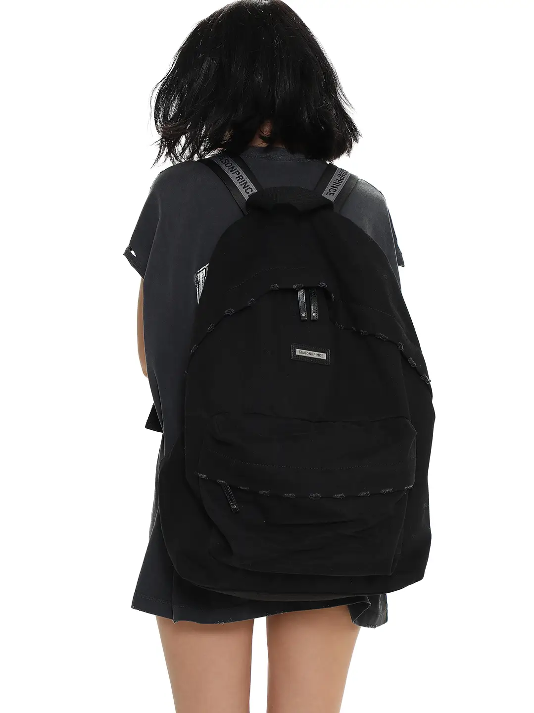 Masonprince Is Suitable for Short-Distance Travel Damage Old Soft Denim Large Capacity Backpack/Commuter Bag