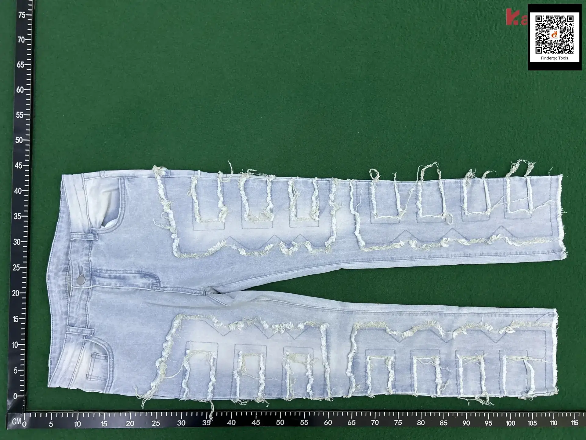 Cross-border new men's denim straight pants European and American street fashion ins explosion stretch patch denim straight pants