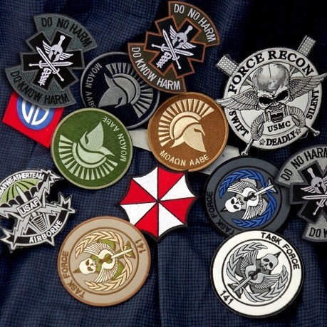 Cross-border supply spot a variety of casual backpack stickers embroidery Velcro armband personality badge cloth stickers