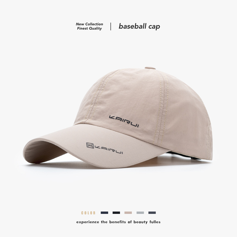 Spring and summer Korean letter quick-drying baseball cap Women's outdoor sports sunscreen sun hat men's cap wholesale