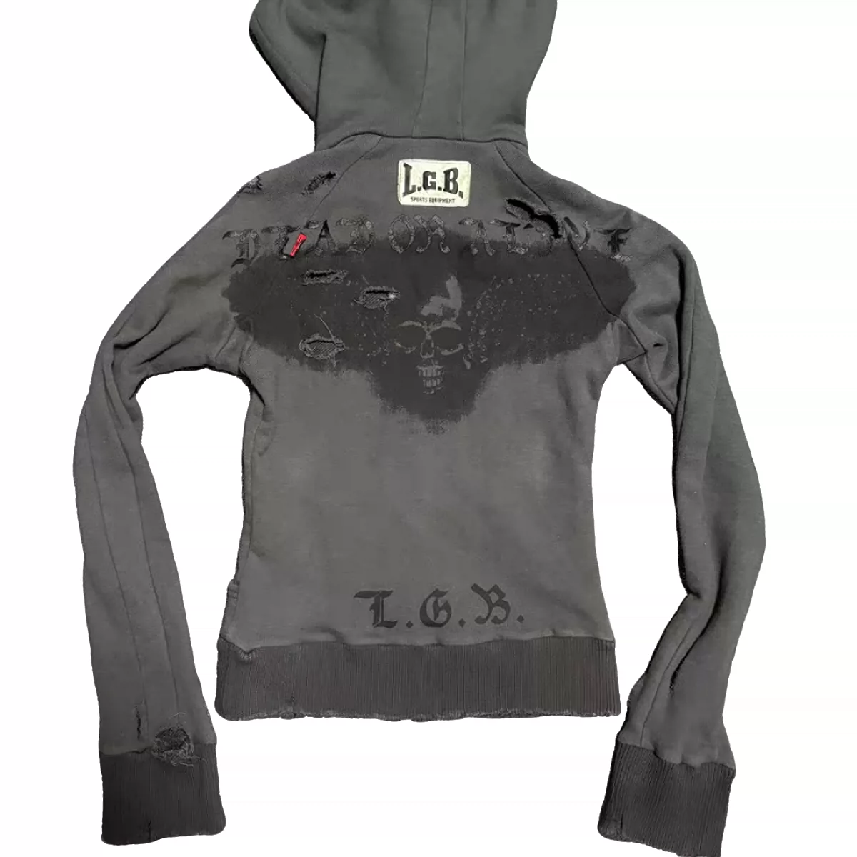 LGB Dead or Alive Skeleton Destruction Hooded Sportswear Visual Subcultural Casual Jacket