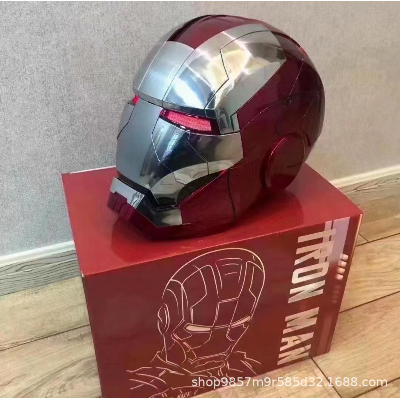 Iron Man Helmet Jarvis 1:1 Collectible Grade Mk5 Helmet with Intelligent Voice Control, 3-in-1 Technology, Light-Up Features, and Opening/Closing Function QC-foto från 1688 på Qualit.ly