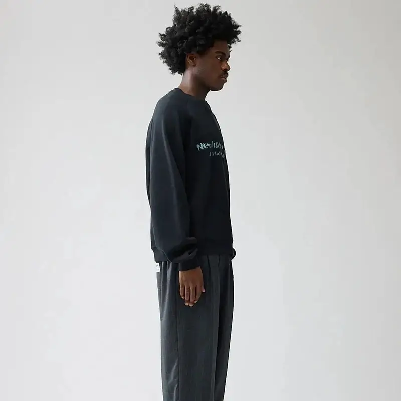 Dutch Brand, Unisex, High-Weight Terry Cotton, Heavy-Duty Logo Embroidery, Loose-Fitting Crew Neck Sweatshirt