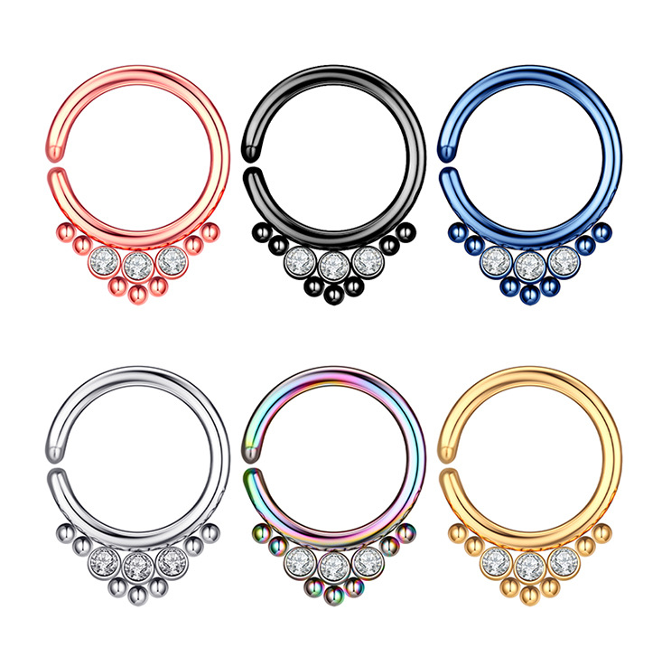 Cross-border e-commerce new zircon nose ring nose clip puncture jewelry online wholesale