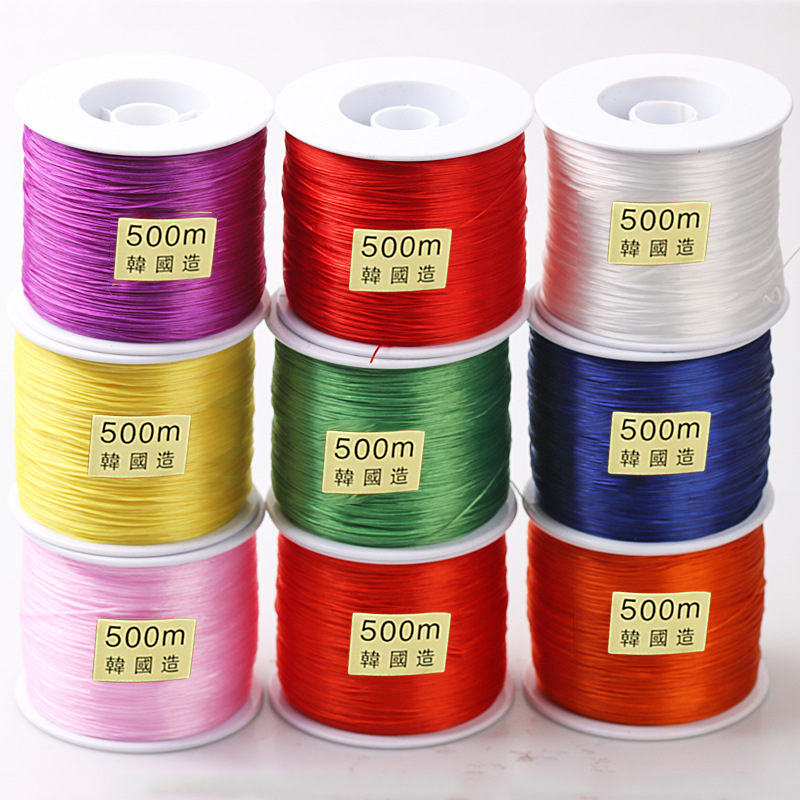 500 m flat elastic line diy wear beads crystal elastic line gold shop jewelry commonly used beaded leather rope wholesale