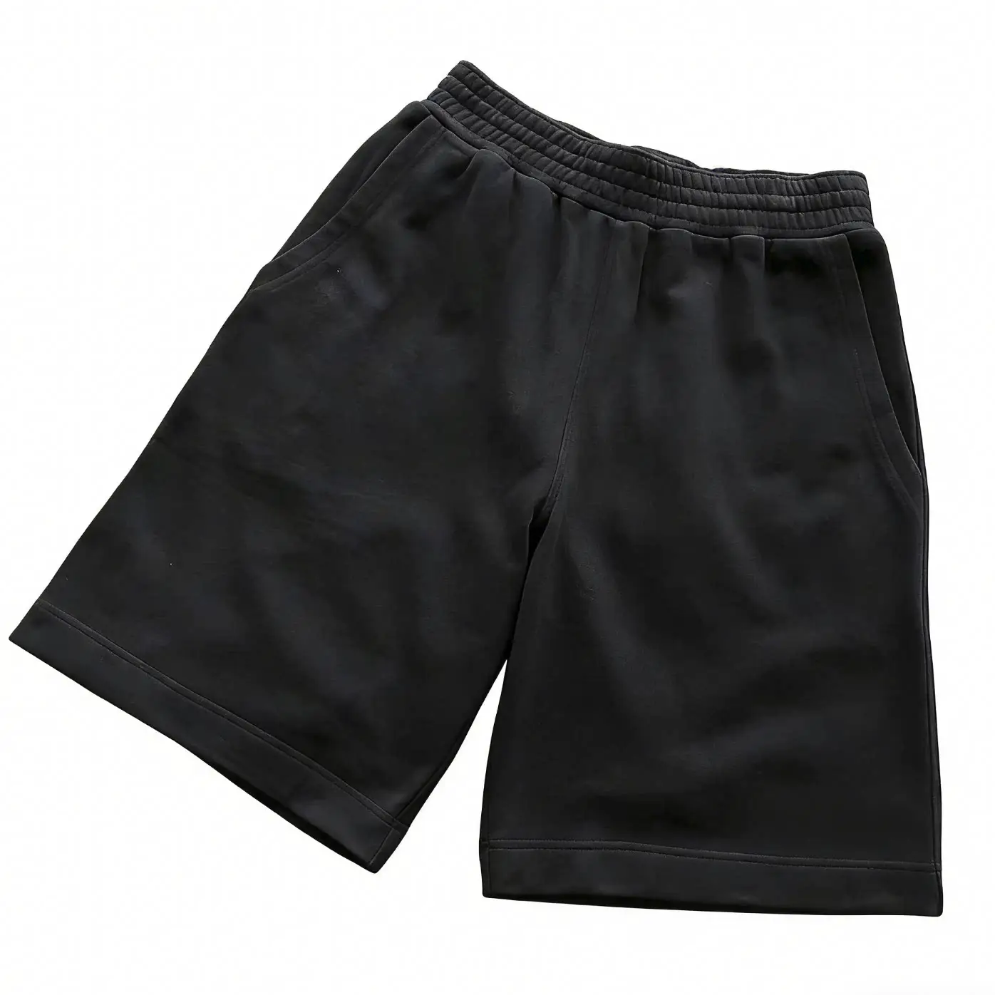 Left Bottom Corner with Yisi String Pattern, Black Rubber Strip on the Pants Hem, Same Flat Cord, Six-Color Shorts 66040968