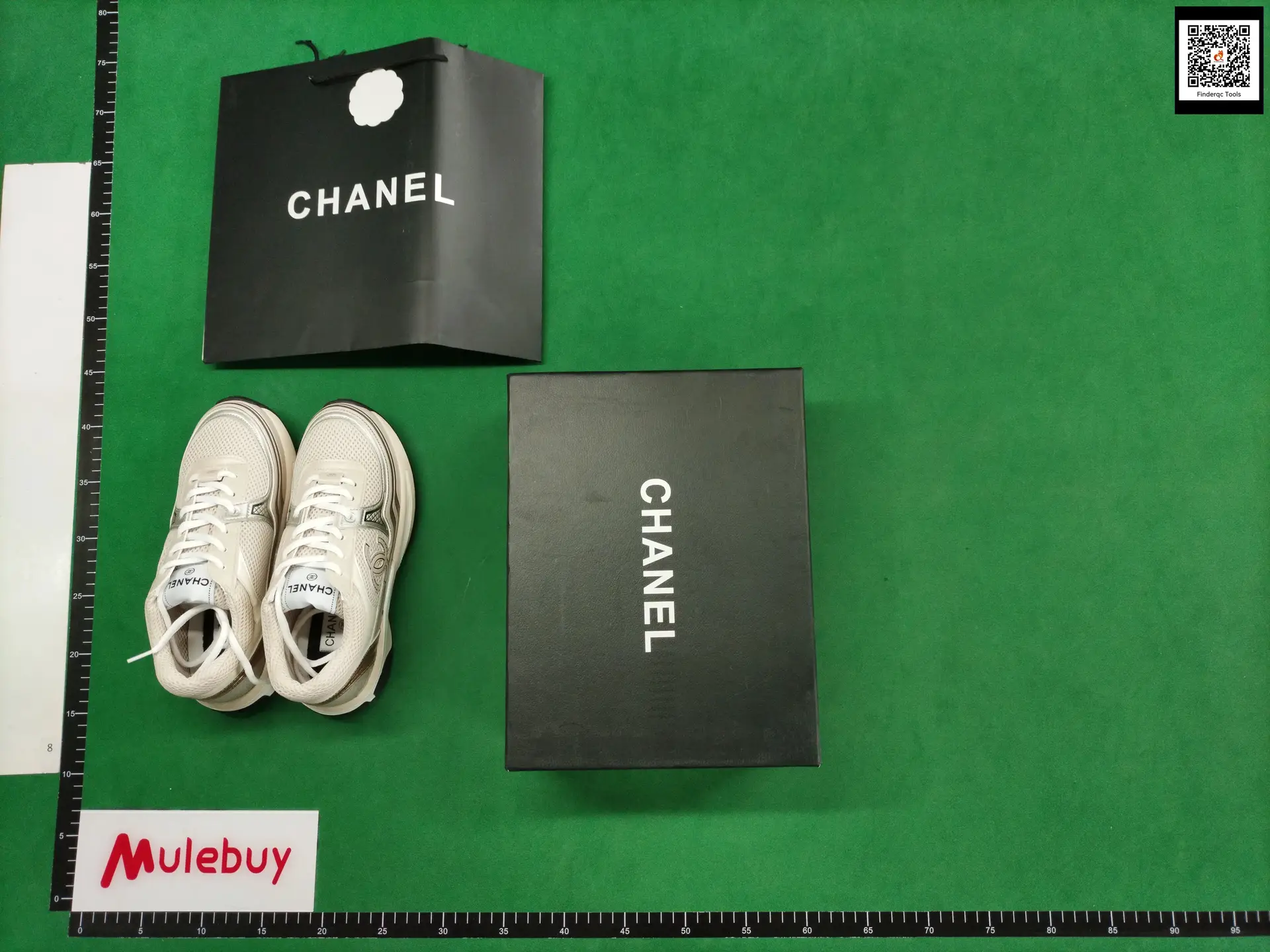 Chanel sneakers black white
