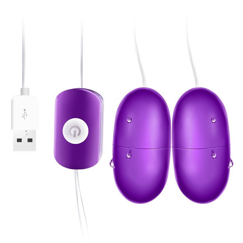 USB Tongue Licking Double Jumping Eggs Husband and Wife Flirting Mute Strong Shock Massage Female Masturbator Sex Adult Sex Products