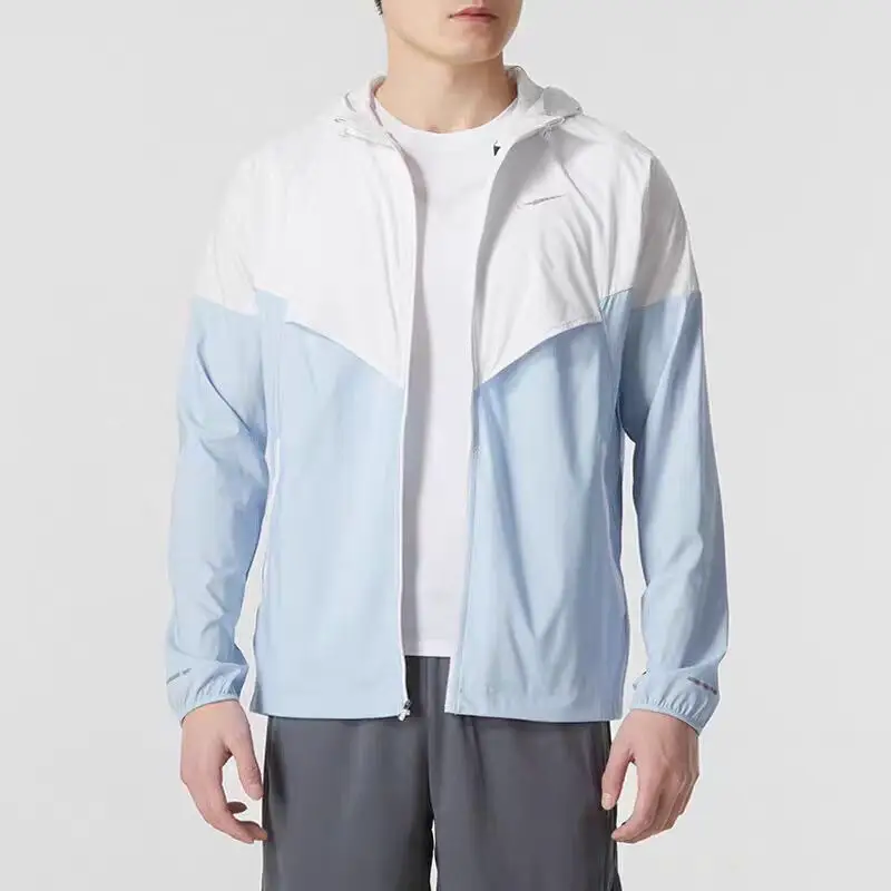 Summer New Contrast Color Splicing Sun Protection Clothing Outdoor Cycling Anti-Uv Ice Silk Sun Protection Clothing Thin Fashion Jacket