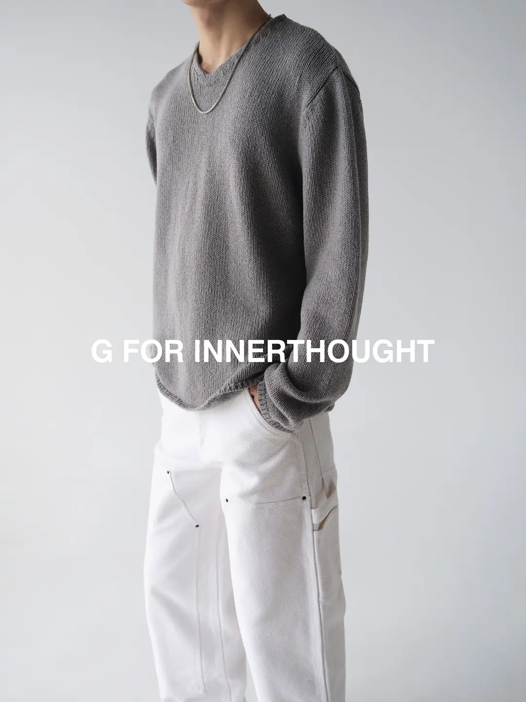 G for Innerthought Air Coarse-Knit Ultra-Fine Wool V-Neck Long-Sleeve Knit Sweater Winter Thickened