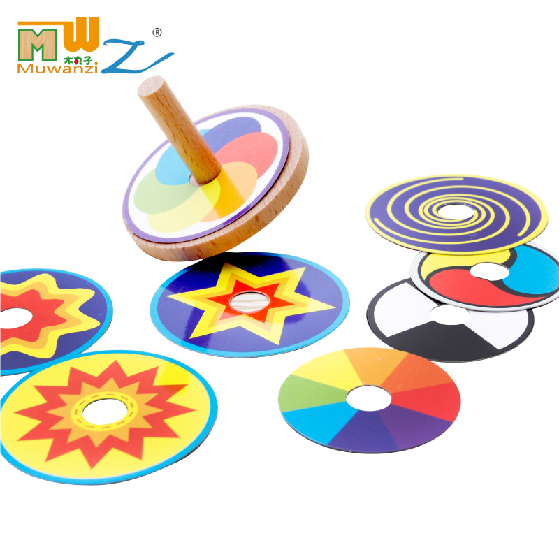 Creative Wooden Variables Top Traditional Nostalgic Toys Boys and Girls Fingertip Top Night Market Stall Toys Wholesale