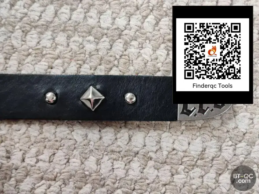 Erd23Fw Melancholy Rich Second Generation Rose Iron Cross Punk Belt Rivets First Layer Cowhide Punk Belt