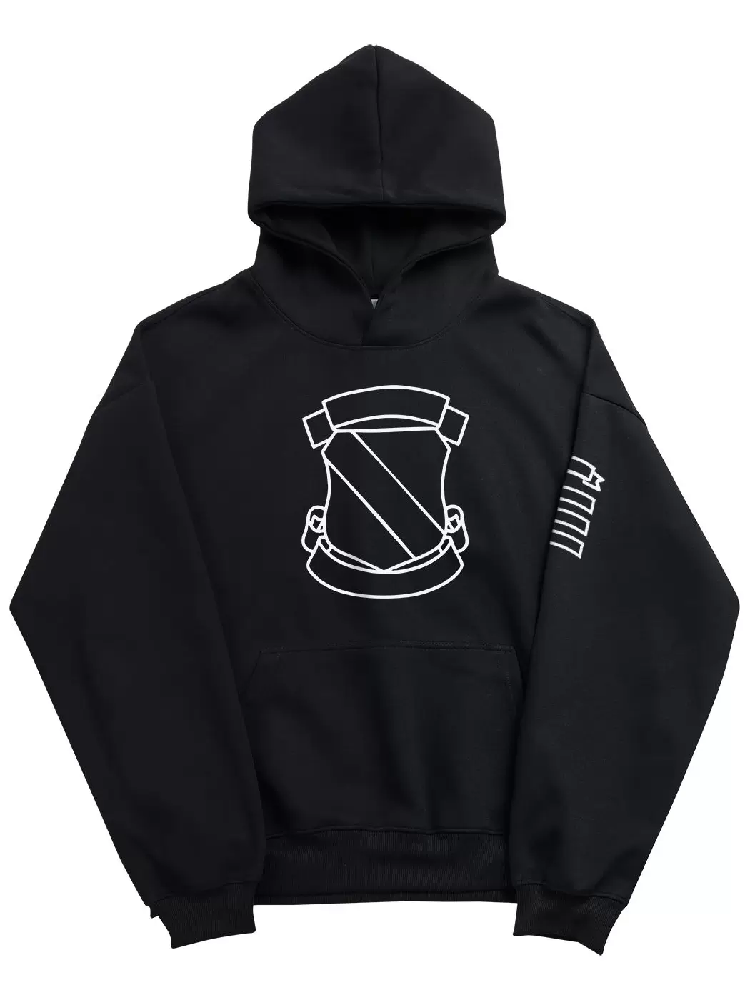 Number Nine Aw01 Shield Emblem Hoodie N9 Badge Printed Hooded Sweatshirt