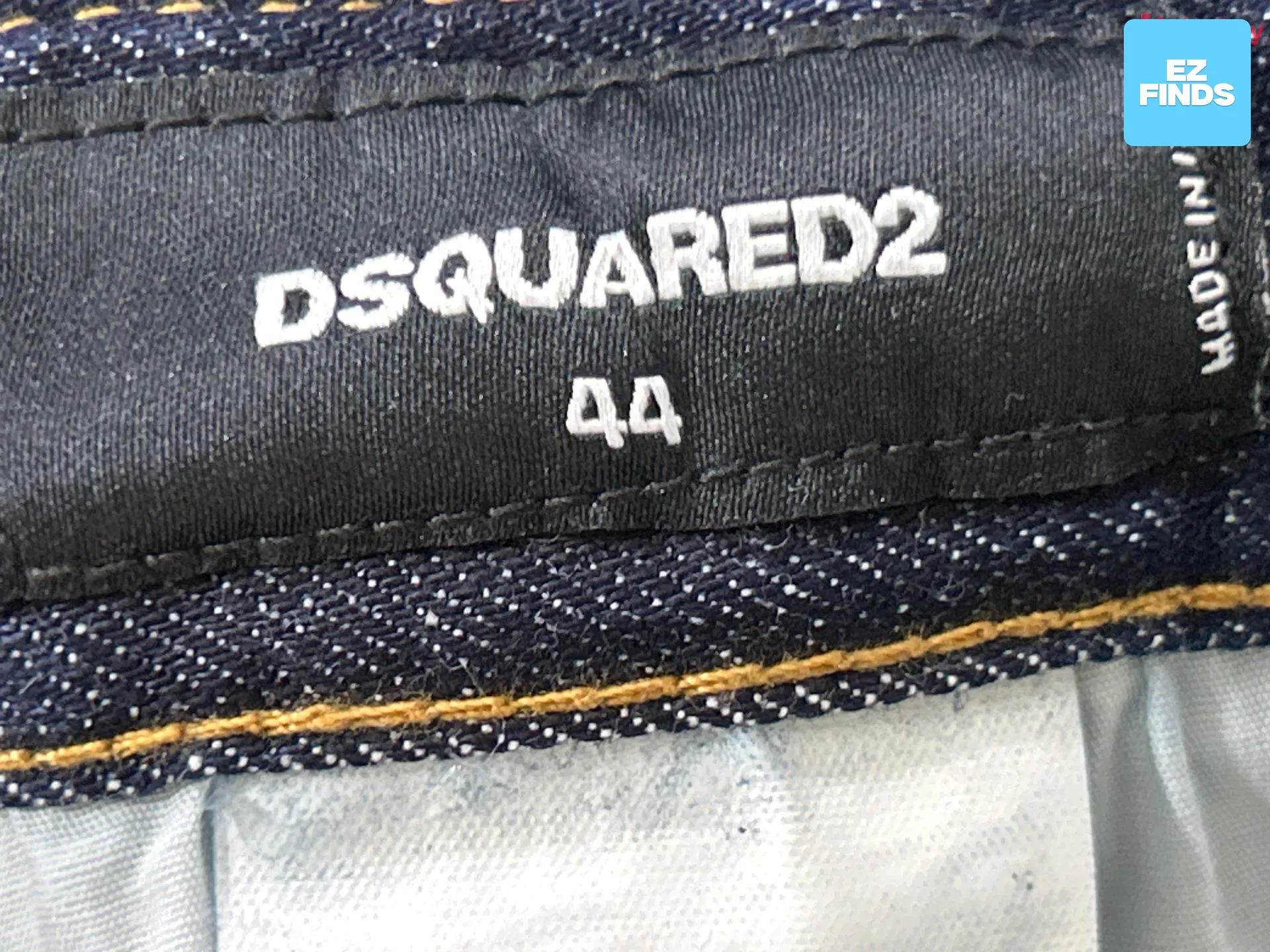 9837 2023D2 Men's Denim Pants Quadratic Printed Painted White Small Straight Leg Cross-border Trendy Jeans — QC-foto 2