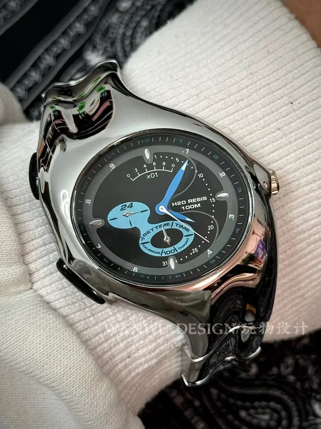 Playful and Unique Twisted Original Ch Non-Mechanical Watch Y2K Fashion Retro Watch High-End ins Niche Sports