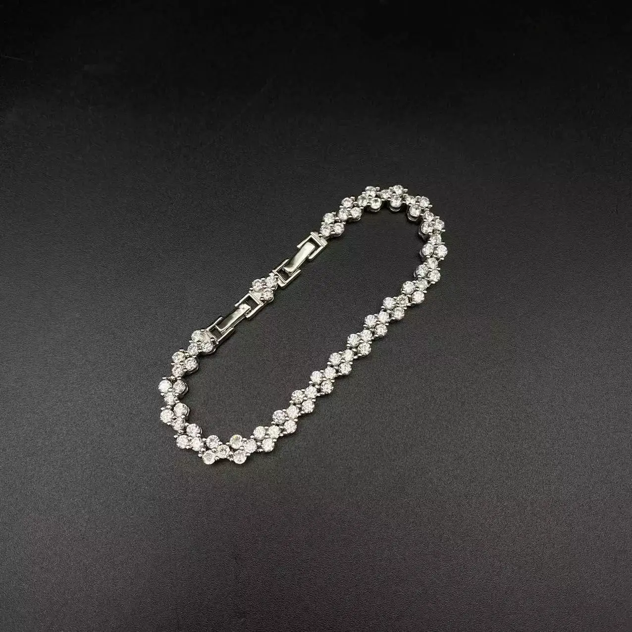 手链锆石水晶925s纯银手链ins风爆款
