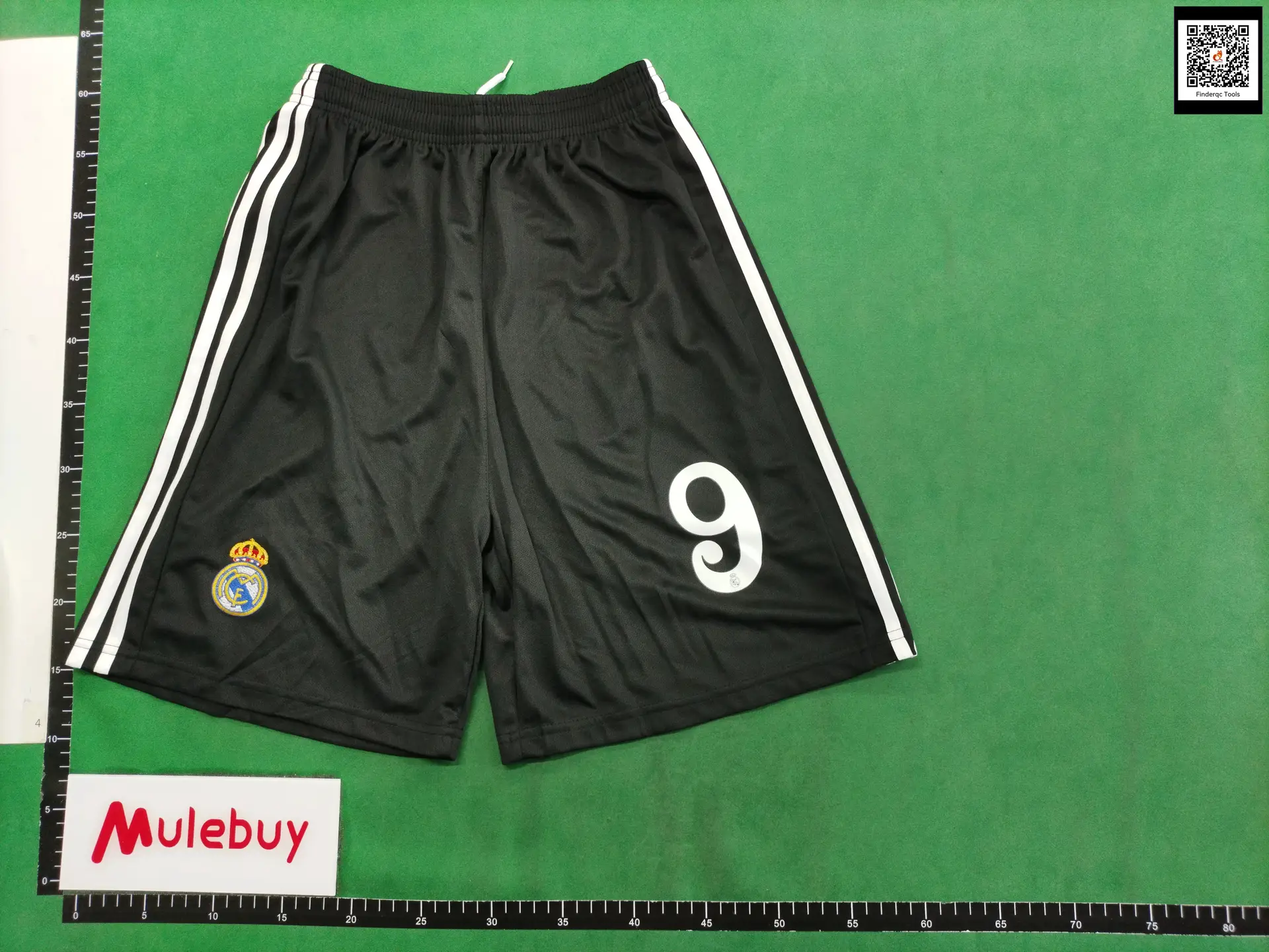 Real Madrid Black Shorts Number 9