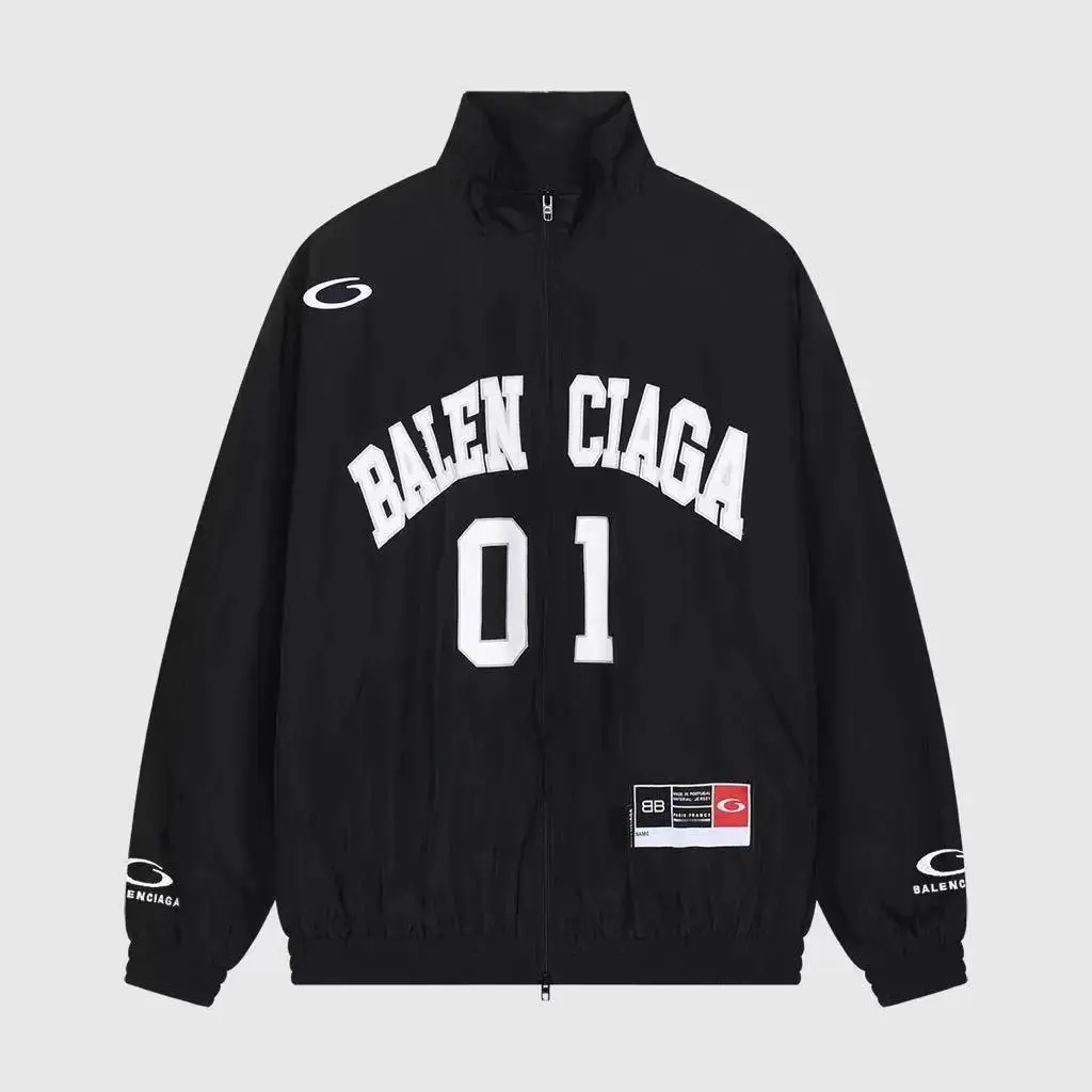 High-quality version of the B men's and women's couple models basketball letters embroidered sports windbreaker jacket jacket